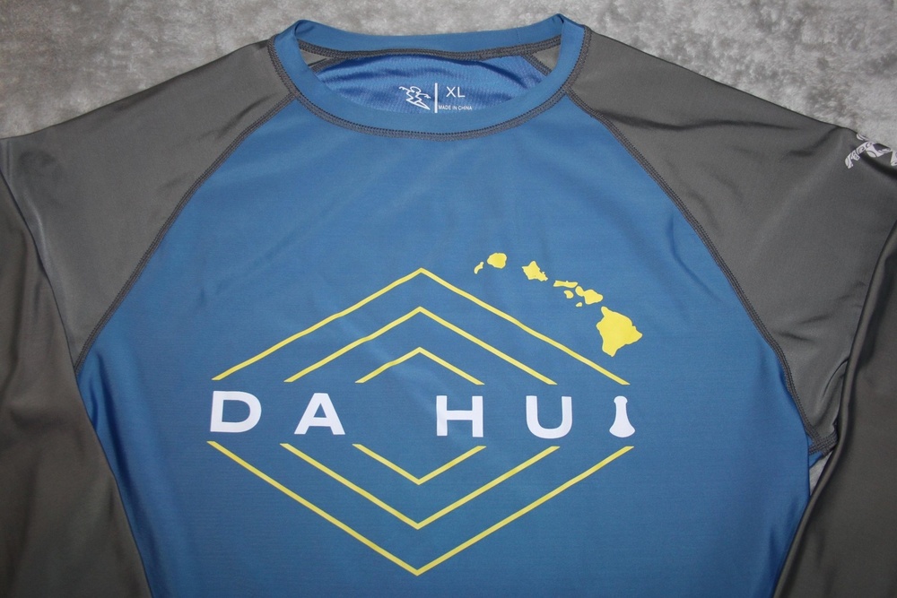 DaHui Shirt Mens XL Blue Long Sleeve Jersey Moisture Wicking Quick Dry